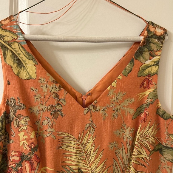 Talbots Orange Floral Dress - Picture 2 of 6